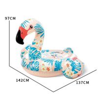 Pelampung Kolam Renang Tiup INTEX 57559 Anti-terguling, Alas Apung Flamingo Tropis, Mainan Air
