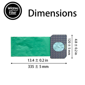 Biểu Tượng Tùy Chỉnh <span class=keywords><strong>Dust</strong></span> Collector Túi Lọc Phân Hủy Sinh Học Màu Xanh Lá Cây Giấy Hút Chân Không Túi Bụi Phù Hợp Cho Proteam Thay Thế Một Phần Túi Bụi - Product Image 2