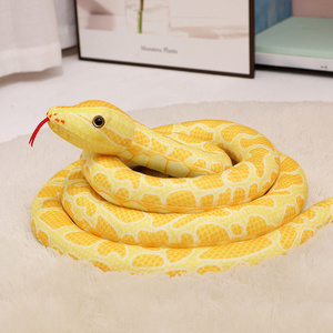 Venta al por mayor muñeco de peluche suave animal de peluche gigante <span class=keywords><strong>serpiente</strong></span> de peluche <span class=keywords><strong>Boa</strong></span> dorada serpientes emulacionales juguetes de peluche - Product Image 3