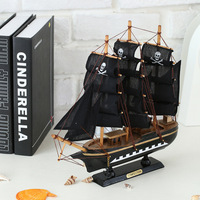 RTS Décoration intérieure méditerranéenne Vente en gros Artisanat en bois fantaisie Bateau à voile pirate