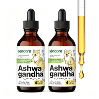 Soins de santé pour animaux de compagnie : Gouttes de soutien pulmonaire pour chats et chiens - Soutien immunitaire avec feuille de molène, échinacée, ashwagandha et vitamines liquides