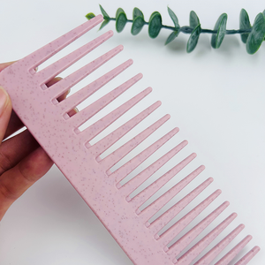 Commercio all'ingrosso professionale di alta qualità Eco Friendly biodegradabile paglia da barba larghezza denti <span class=keywords><strong>pettine</strong></span> per <span class=keywords><strong>capelli</strong></span> - Product Image 3