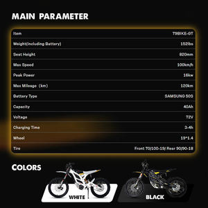 Entrepôt UE/US en stock Vélo tout-terrain électrique de 16,8 KW 95 KM/H Vélo tout-terrain 79 Moto Falcon GT à suspension réglable - Product Image 3