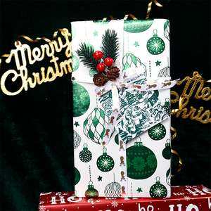 Papel de regalo de fábrica Papel metálico 43*300 cm Embalaje de papel de regalo de Navidad - Product Image 4