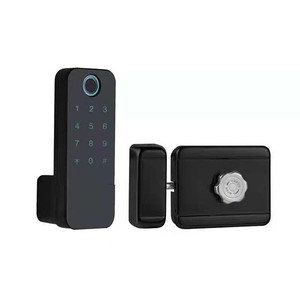 Hot <span class=keywords><strong>New</strong></span> <span class=keywords><strong>wifi</strong></span> thông minh Ổ Khóa điện tử Keyless vân tay & mật khẩu khóa cửa gỗ & thép cổng với thẻ nhớ lưu trữ dữ liệu - Product Image 1