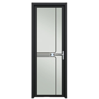 Porte d'entrée coulissante intérieure pour maisons, chambre, façade, système de conception de maison en aluminium, cadre en métal, porte pivotante en verre
