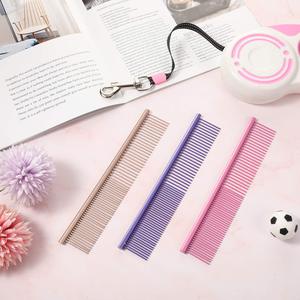 Peine de belleza para pelo de gato y perro, herramienta profesional de acero inoxidable para eliminar pelo de mascotas - Product Image 3