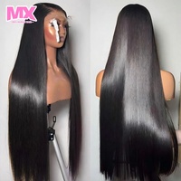 Wig Rambut Manusia Super Double Drawn Bone Straight, Wig Rambut Manusia 13x4 HD Lace Front, Wig Rambut Vietnam Mentah Tanpa Lem Grade 12A