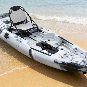 Kayak modulaire monoplace à pédales, kayak de pêche sit-on-top, deux sections, en plastique HDPE rotomoulé, kayak une place - Product Image 4