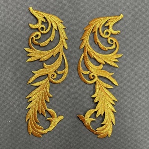 Zsy Tự Làm Sắt Trên Vàng Hoa Ren Đính Cặp Kỹ Thuật Số Thêu Thiết Kế Ren Motif Cô Dâu Ren Váy Vá - Product Image 6