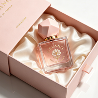 Flacons de parfum vides uniques en verre, 30 ml carrés, 50 ml en verre, 100 ml roses avec emballage boîte