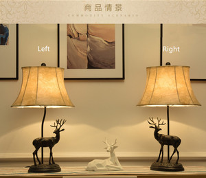 Mỹ Phong Cách Nông thôn Bảng Đèn PU Da Cừu Chụp Đèn Nhìn Lại <span class=keywords><strong>Elk</strong></span> Nhựa Bảng Đèn - Product Image 2