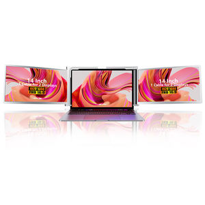 Extensor de Pantalla Triple Portátil de 14 Pulgadas para Laptop de 14-17 Pulgadas con Soporte y Bolsa de Transporte - Product Image 1