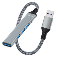 Dock ekspansi Hub kualitas tinggi, adaptor stasiun Dok Usb 4 Port Tipe C ke Usb Hub 4 in 1
