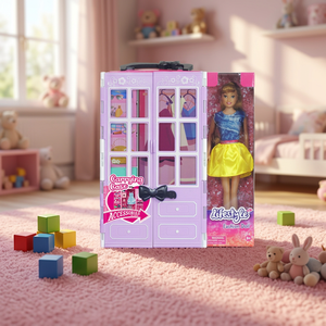 Muñeca de Moda con Estuche Rosa y Accesorios para Niñas de 5 a 7 Años - Product Image 1