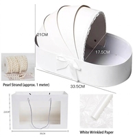 Panier à fleurs pour berceau de bébé, panier à fleurs de maternité DIY, boîte cadeau pour les soins post-partum de la meilleure amie, boîte vide