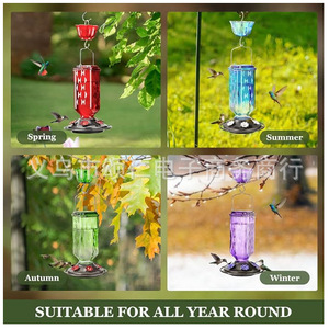 Mangeoire à oiseaux Kingsyard en plastique, arrondie, moderne, durable, pour l'extérieur, pour toutes les saisons - Product Image 5
