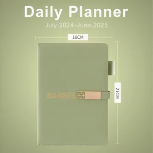 เครื่องหนัง A6รายวันแบบกำหนดเองผู้ผลิตอีคอมเมิร์ซเครื่องวางแผนชีวิตรายเดือนรายสัปดาห์ตีตราเป้าหมายซัพพลายเออร์สมุดวาระสดที่มีความสุขมากขึ้น - Product Image 6