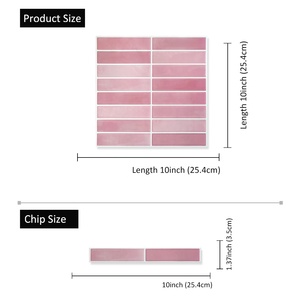 Nuevas Baldosas de Cocina Autoadhesivas con Diseño <span class=keywords><strong>Rosa</strong></span>, Decoración de Pared 3D, Adhesivo de Pared - Product Image 2