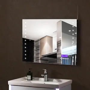 مرآة صالون لانهاية ثلاثية الأبعاد ، أرضية رقص ليد ، مرآة ذكية ليد ، حمام مع تلفزيون