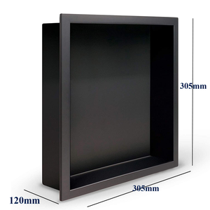 נישת מקלחת מנירוסטה 304 בהתאמה אישית, נישת קיר שחורה, מדף אמבטיה מובנה בקיר, ללא צורך באריחים, שקוע לחדר אמבטיה - Product Image 1