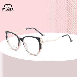 Monture de lunettes œil-de-chat Tr90 54-18-140 anti-lumière bleue pour femme avec design anneau et pont moyen - Product Image 5