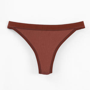 Tanga de mujer 2025 de algodón peinado 40S, transpirable, cómoda, de talle bajo, sin costuras, tejida, antibacteriana, ecológica, ODM - Product Image 6