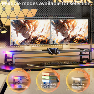 Support d'écran d'ordinateur double couche avec lumière respirante et extension USB3.0, prenant en charge deux écrans simultanément - Product Image 2