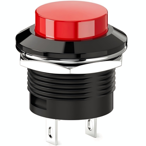 Mini SPST push <span class=keywords><strong>button</strong></span> chuyển AC250V/3A ac125v/6A nắp màu đỏ không có khóa tạm thời Cấu trúc điện tử vật liệu kim loại IP65 mức độ 1NO - Product Image 1