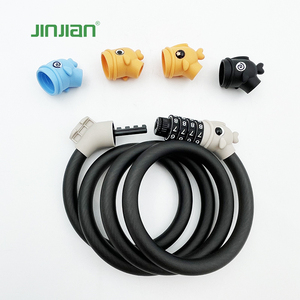 JINJIAN, nuevo producto, bonito diseño de pez, candado de combinación 4-Digital para bicicleta de montaña eléctrica, candado de Cable, Color personalizado - Product Image 1