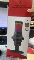 Nouveaux microphones à condensateur tactiles professionnels pour PC, ordinateur, streaming, enregistrement en studio, jeu, microphone RGB