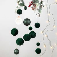 Décorations suspendues DIY pour scène de Noël, floquées, pour arbre de Noël, faites à la main, en verre incassable de haute qualité, 36 pièces