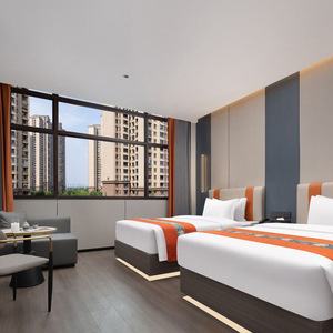 Directo de fábrica de muebles de hospitalidad, precio barato, opcional, individual, doble, tamaño Queen, King, marco de cama de Hotel de madera y juego de cabecero - Product Image 4