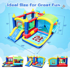 <span class=keywords><strong>Casa</strong></span> de rebote inflable 7 en 1, <span class=keywords><strong>casa</strong></span> hinchable con pozo de bolas para niños, fiesta interior al aire libre, Diversión Familiar, obstáculos, niño pequeño Jump <span class=keywords><strong>Bou</strong></span> - Product Image 3