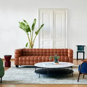 设计师沙发套装家具可定制沙发组合客厅现代真皮3座库布斯沙发