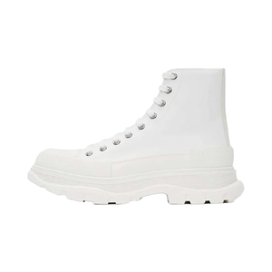 Baskets montantes en toile à lacets pour <span class=keywords><strong>femme</strong></span>, plateforme, semelle intermédiaire en PVC, noir, blanc, multicolores, design tendance et épais, toutes saisons - Product Image 3