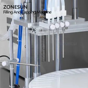 ZONESUN-ZS-AFC6 rotativo automático de bolsillo, Mini probador de Perfume, jabón líquido, tapa de botella pequeña, prensa, máquina de llenado monobloque