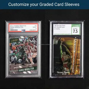 Premium Perfect Fit Size Resealable Graded Card Sleeve For Grading Card Slab