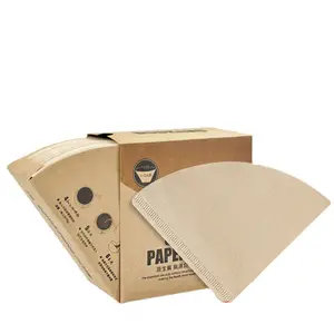 Venta directa de fábrica Almacenamiento de goteo manual Taza individual portátil Papel de filtro de café en forma de V