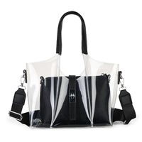 Sac fourre-tout transparent de plage style coréen été 2026 en PVC, sac à main transparent pour femme, idéal pour les voyages et le shopping quotidien