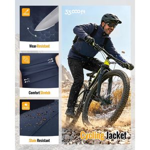 Veste Softshell Légère pour Homme 33 000 pieds - Coupe-Vent et Imperméable avec Doublure Polaire pour la Randonnée - Product Image 6
