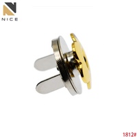 Kancing Magnet Bunga Plum 17mm, Kancing Magnet Logam untuk Tas DIY, Penutup Tas, Grosir