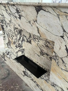 Manto de chimenea independiente de lujo moderno, mármol violeta Calacatta <span class=keywords><strong>con</strong></span> Control remoto, <span class=keywords><strong>instalación</strong></span> de inserción fácil para decoración del hogar - Product Image 4