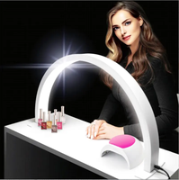 Lampe de table LED en aluminium pour salon de manucure, style moderne et minimaliste, flexible, simple, pour la lecture à domicile et le nail art.