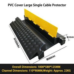 Rampe de protection de câbles en PVC, simple ou double canal, pour intérieur, extérieur, scène et circulation - Product Image 1