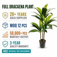 Plante artificielle Faux Dracaena Fragrans, tige de maïs, plusieurs troncs, feuilles vertes réalistes, décoration pour hôtel, bureau, commerce