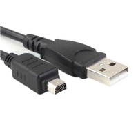 Cable de datos y carga de cable de cámara USB de alta calidad 1,5 M 12Pin para Olympus/USB6 12P
