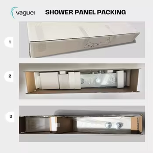 <span class=keywords><strong>Doccia</strong></span> a soffitto sottile resistente alla corrosione e durevole con 2*15 ugelli densi, pannelli <span class=keywords><strong>doccia</strong></span> a parete neri impermeabili per bagno - Product Image 5