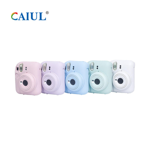 Fujifilm Instax mini 12 용 카메라 가방 인스턴트 카메라 방수 충격 방지 보호 가방 실리콘 케이스