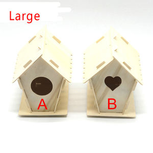 Kit casetta per uccelli in legno fai-da-te costruisci e dipingi casetta per uccelli include vernici e pennelli per bambini - Product Image 6